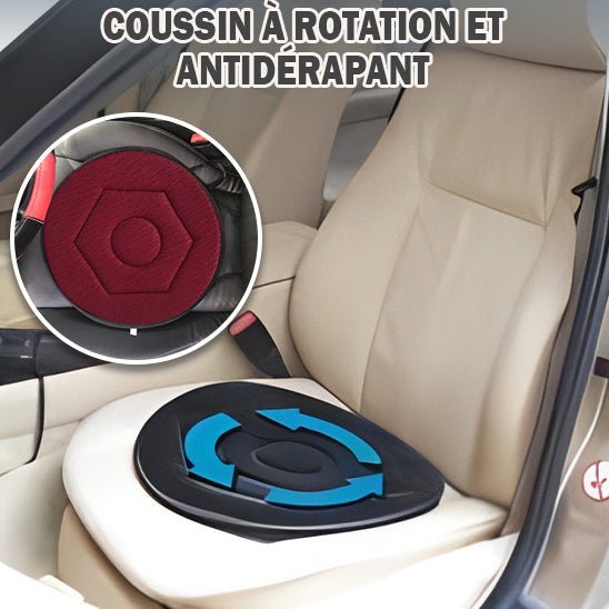 Coussin de siège de voiture rotatif à 360 ° - My - carstore13.com