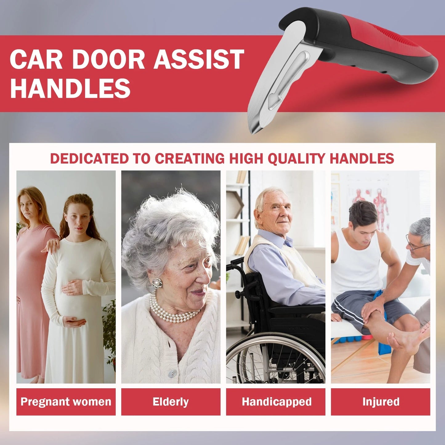 Lot de 2 Poignée d’appui pour seniors et personnes à mobilité réduite!" - My - carstore13.com