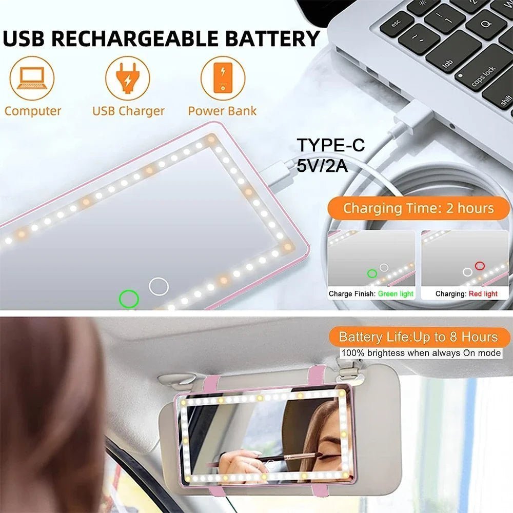 Miroir de Courtoisie à Éclairage LED Intense - My - carstore13.com