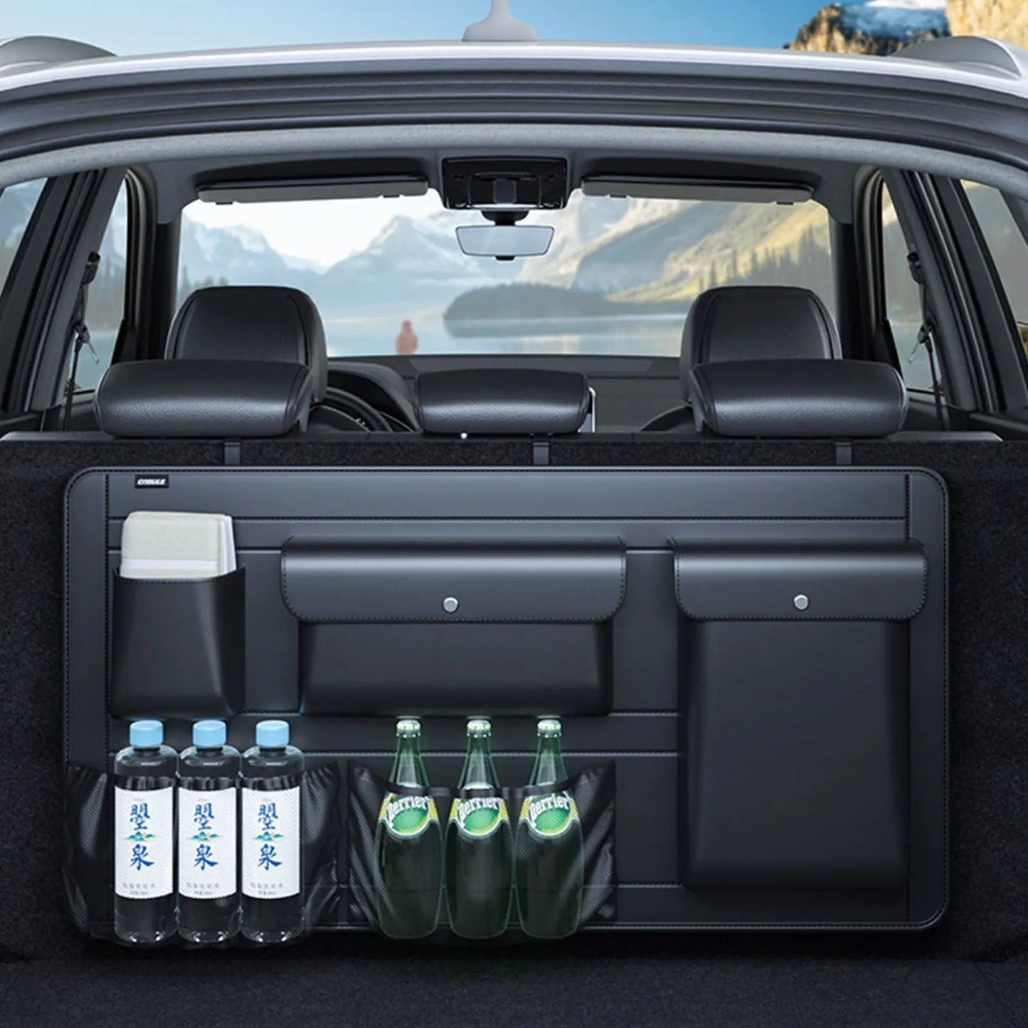 RapidRange ™ / Boîte de rangement de siège arrière de voiture réglable de grande capacité - My - carstore13.com